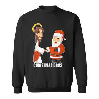 Christmas Bros Jesus And Santa Sweatshirt - Monsterry