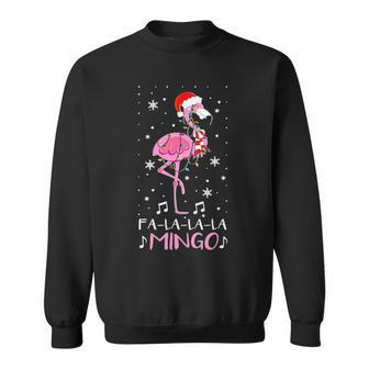Christmas Fa La La Mingo Flamingo With Christmas Lights Sweatshirt - Thegiftio UK