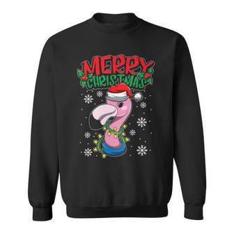 Christmas Flamingo Sweet Christmas Animals Sweatshirt - Thegiftio UK