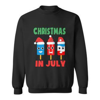 Christmas In July Ice Pops In Santa Hat Sweatshirt - Monsterry