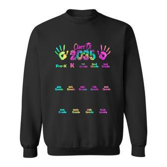 Class Of 2035 Grow With Me Shirt Handprint Prek 12Th Grade Graphic Design Printed Casual Daily Basic Sweatshirt - Thegiftio UK