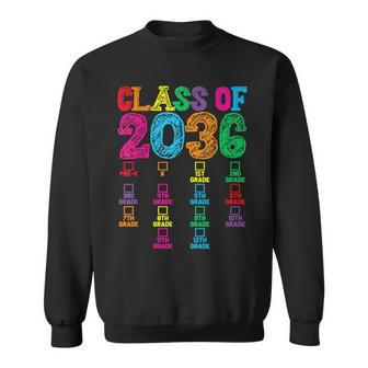 Class Of 2036 Grade Pre K Grow With Me Handprint Prek Men Women Sweatshirt Graphic Print Unisex - Thegiftio UK