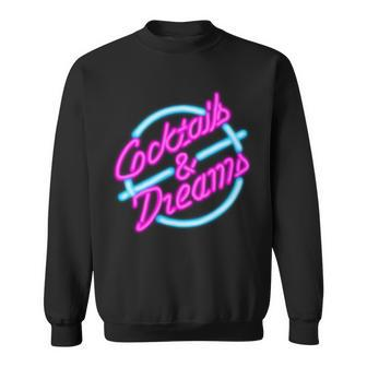 Cocktails And Dreams Retro 80S Sweatshirt - Thegiftio UK