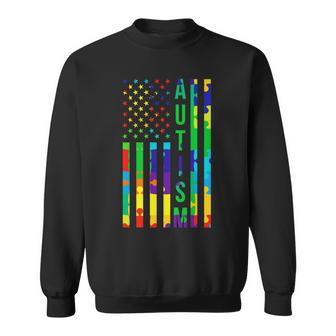 Colorful Autism Puzzle Flag Tshirt Sweatshirt - Monsterry