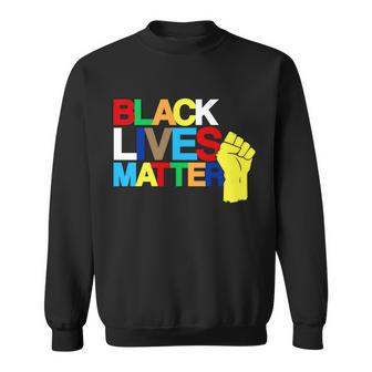 Colorful Black Lives Matter Fist African Style Sweatshirt - Monsterry
