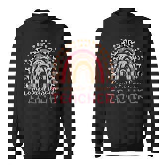 Computer Science Teacher Leopard Rainbow Boho Sweatshirt - Thegiftio