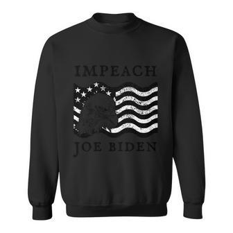 Conservative Impeach Joe Biden Us Flag Graphic Design Printed Casual Daily Basic Sweatshirt