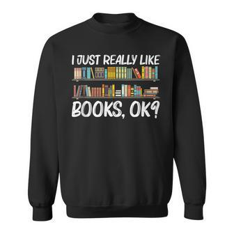 Cool Book Design For Men Women Bookworm Reading Book Lovers Sweatshirt - Thegiftio UK