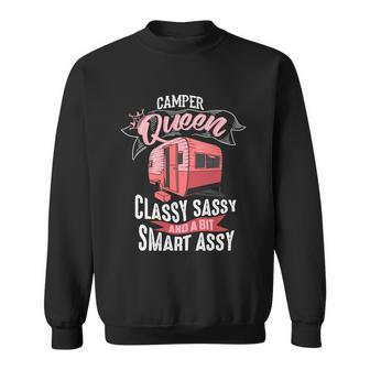Cool Camper Queen Classy Sassy Smart Assy Funny Camping Gift Sweatshirt - Monsterry