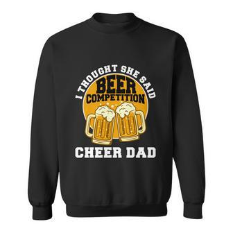 Cool Cheer Dad Gift For Men Funny Beer Cheerleading Dad Funny Gift Sweatshirt - Thegiftio UK