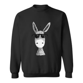Cool Donkey With Sunglasses Cool Gift Sweatshirt - Monsterry AU
