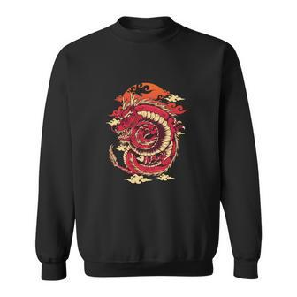 Cool Dragon Cloud Design Sweatshirt - Monsterry