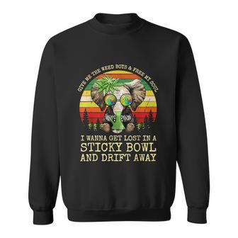 Cool Elephant Smoking Weed Bong Marijuana Cannabis Stoner Sweatshirt - Monsterry AU