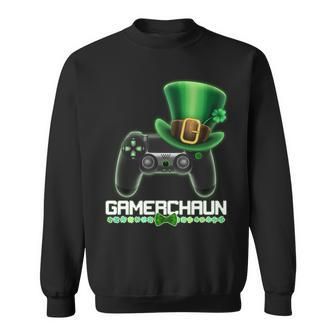 Cool St Patricks Day Gamerchaun Game Controller Leprechaun Sweatshirt - Monsterry DE
