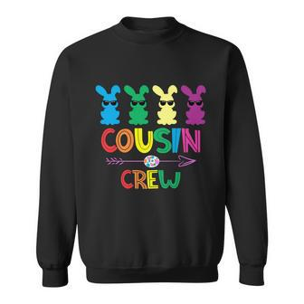 Cousin Crew Cute Bunny Rabbit Matching Easter Day Sweatshirt - Monsterry
