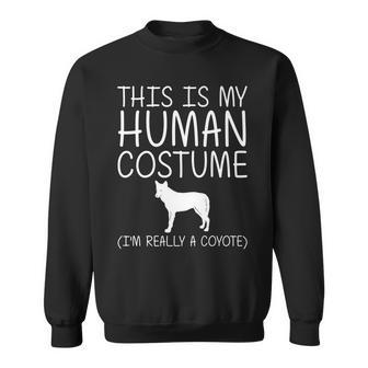 Coyote Easy Halloween Human Costume Wolf Pup Canine Diy Gift Men Women Sweatshirt Graphic Print Unisex - Thegiftio UK