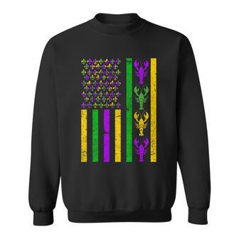 Crawfish Fleur-De-Lis Flag Mardi Gras Tshirt Sweatshirt - Monsterry