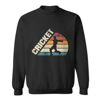 Cricket Sport Game Cricket Player Silhouette Cool Gift Sweatshirt - Monsterry AU