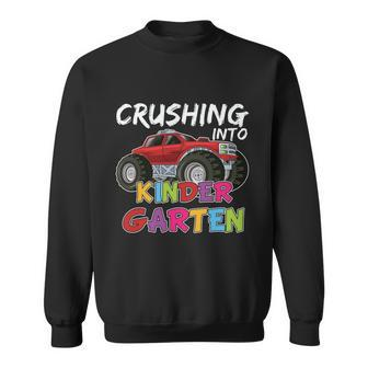 Crushing Into Kindergarten Monster Truck Back To School Sweatshirt - Monsterry DE