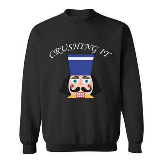 Crushing It Nutcracker Christmas Sweatshirt - Monsterry