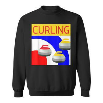 Curling Chess On Ice The Roaring Game Graphic Sweatshirt - Thegiftio UK