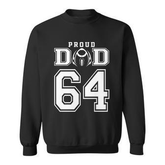 Custom Proud Football Dad Number 64 Personalized For Men Funny Gift Graphic Design Printed Casual Daily Basic Sweatshirt - Thegiftio UK