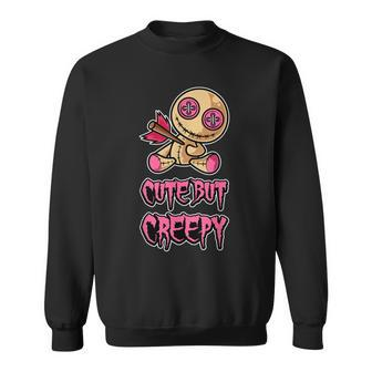 Cute But Creepy Kawaii Rag Doll Witch Halloween Sweatshirt - Seseable