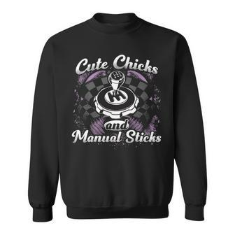 Cute Chicks & Manual Sticks Sweatshirt - Seseable