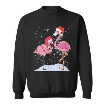 Cute Christmas Festive Flamingos Tshirt Sweatshirt - Monsterry