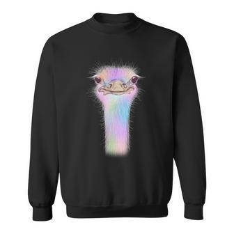 Cute Colorful Pastel Ostrich Sweatshirt - Monsterry