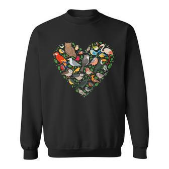 Cute Funny Bird Lover Heart Sweatshirt - Monsterry DE