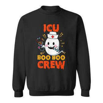 Cute Ghost Halloween Icu Boo Boo Crew Nurse Gift Women Girls V2 Sweatshirt - Seseable
