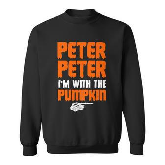 Cute Halloween Funny Halloween Day Peter Peter Im With The Pumpkin Graphic Design Printed Casual Daily Basic Sweatshirt - Thegiftio UK