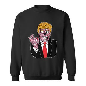 Cute Halloween Funny Halloween Day Zombie Donald Trump Graphic Design Printed Casual Daily Basic Sweatshirt - Thegiftio UK