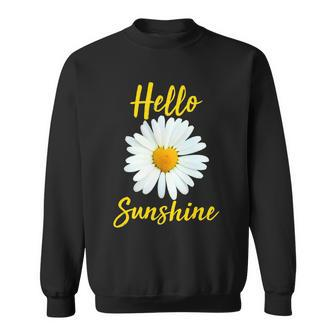 Cute Hello Sunshine Heart Daisy Flower Sweatshirt - Monsterry DE