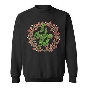 Cute Its Christmas Yall Colorful Leaf Graphic Design Printed Casual Daily Basic Sweatshirt - Thegiftio UK