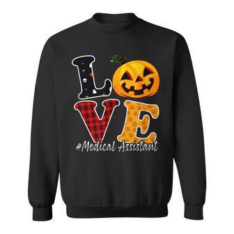 Cute Medical Assistant Love Halloween Costume Pumpkin Men Women Sweatshirt Graphic Print Unisex - Thegiftio UK