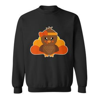 Cute Thanksgiving Little Turkey Girl Sweatshirt - Monsterry