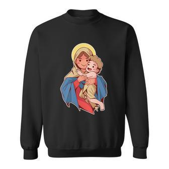 Cute Virgin Mary Sweatshirt - Monsterry