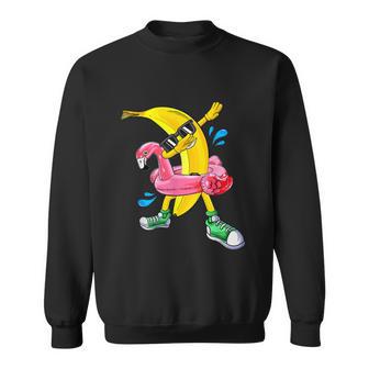 Dabbing Banana Flamingo Float Aloha Beaches Hawaiian Sweatshirt - Monsterry