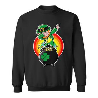 Dabbing Leprechaun Funny Irish Dab St Patricks Day Sweatshirt - Monsterry UK