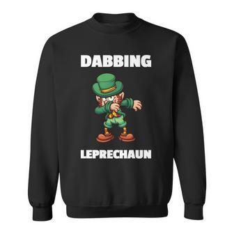 Dabbing Leprechaun Graphic Design Printed Casual Daily Basic Sweatshirt - Thegiftio UK