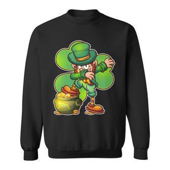 Dabbing Leprechaun Pot Of Gold Sweatshirt - Monsterry