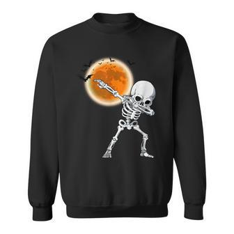 Dabbing Skeleton Dancing Funny Halloween Costume Boys Men Sweatshirt - Seseable