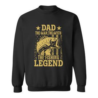 Dad Fishing Legend Flag Tshirt Sweatshirt - Monsterry