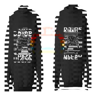 Dad Mode Unlocked Gamer Player Father Mother Family Love Graphic Design Printed Casual Daily Basic Sweatshirt - Thegiftio UK