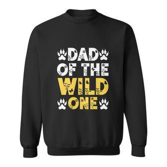 Dad Of The Wild One Funny 1St Birthday Leopard Dad Boy Sweatshirt - Monsterry