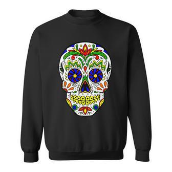 Day Of The Dead Skull Dia De Los Muertos Sweatshirt - Monsterry