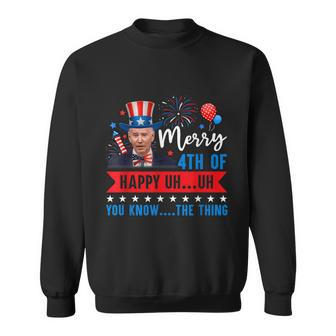 Dazed Biden Confused Merry Happy 4Th Of You Know The Thing Sweatshirt - Monsterry DE