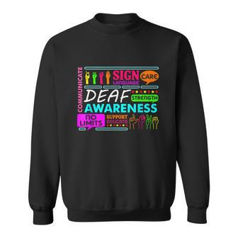 Deaf Awareness Sign Deafness Hearing Loss Warrior Tshirt Sweatshirt - Monsterry DE